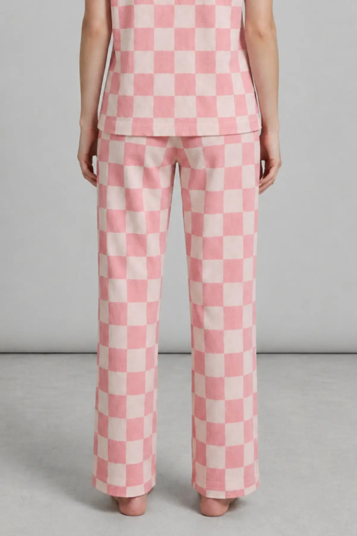Kadın Kısa Kollu Rahat Pembe Pijama Takımı 4727