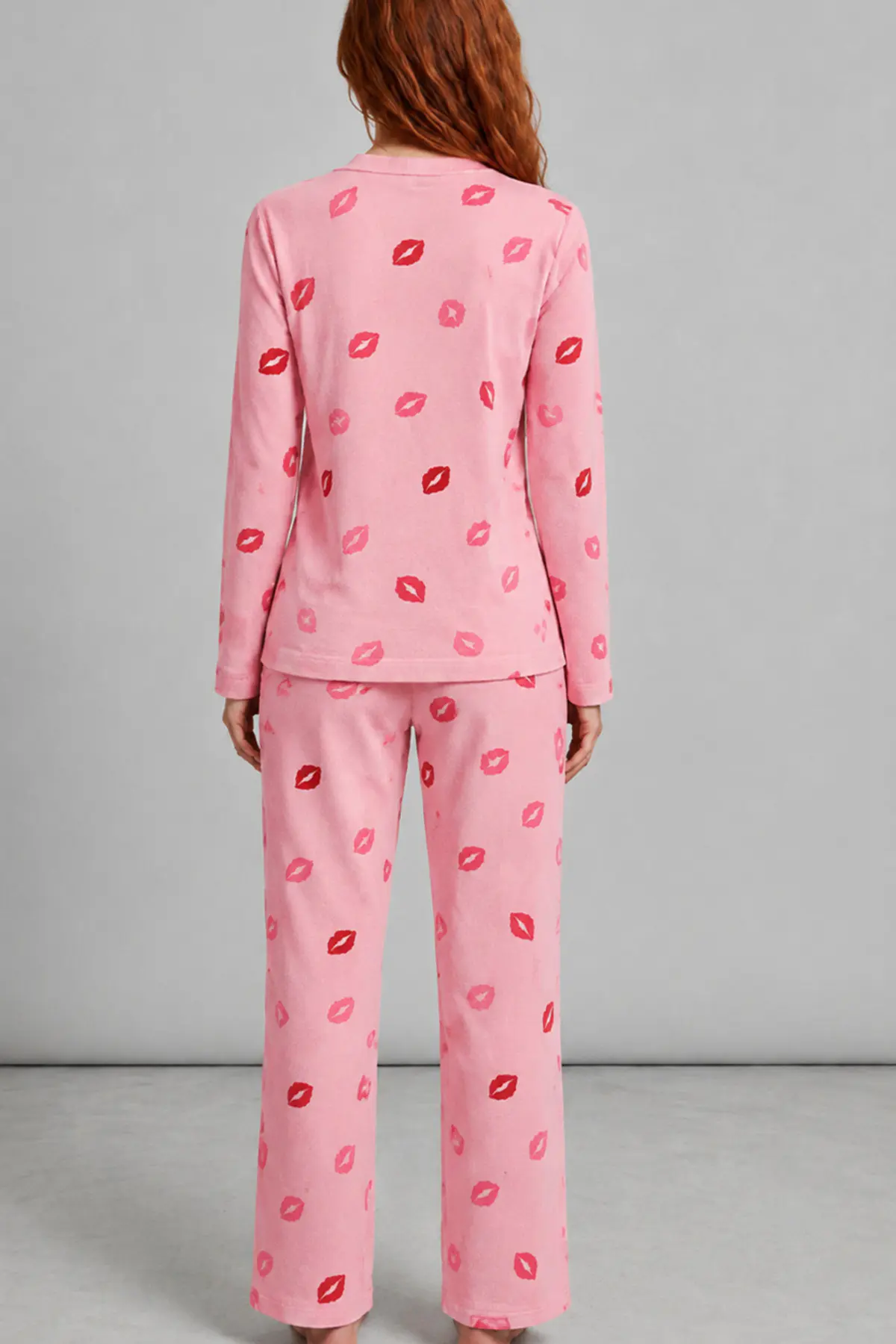 Kadın Comfort Esnek Pembe Pijama Takımı 4688