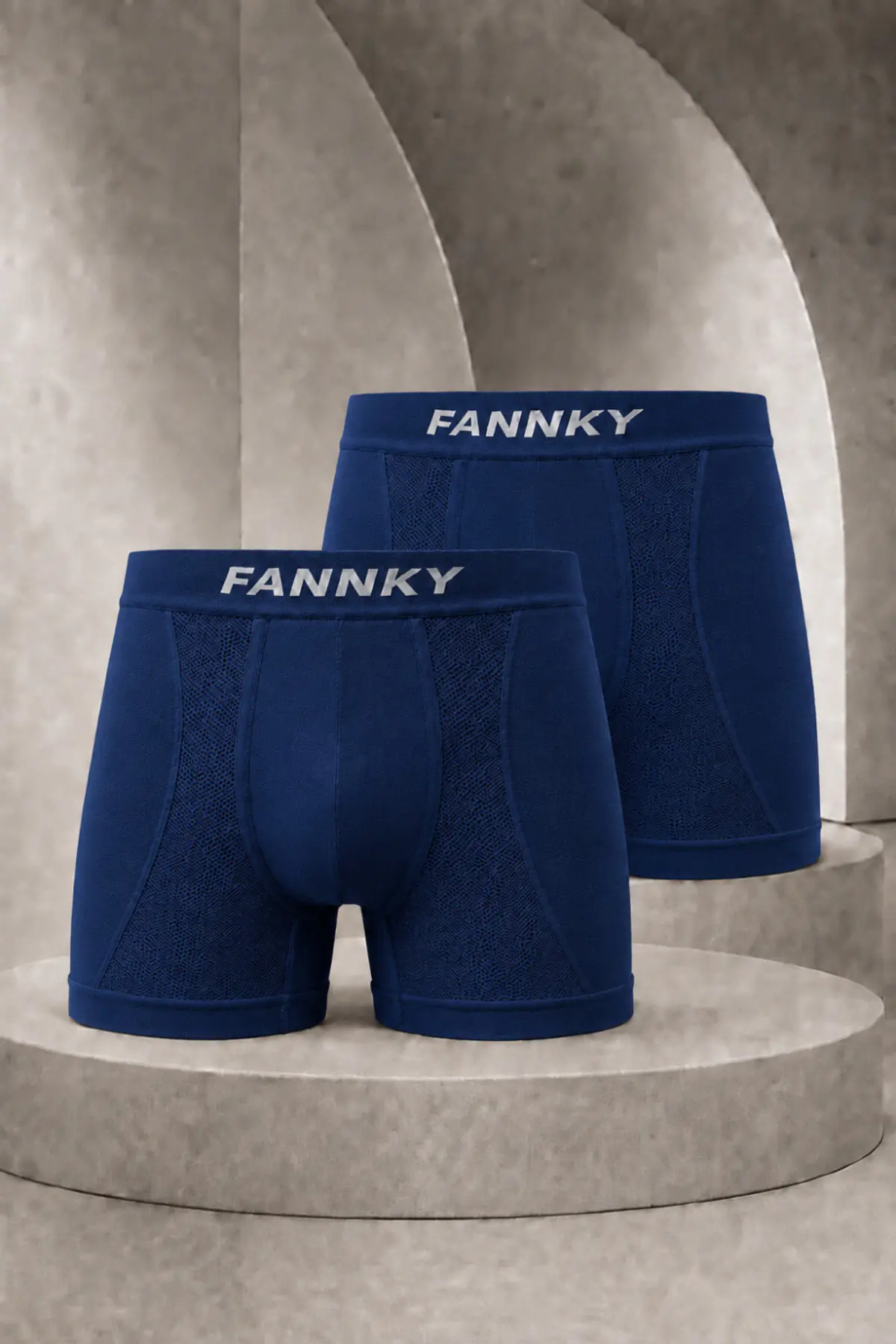 Erkek Casual Comfort Günlük 2 Li Lacivert Boxer