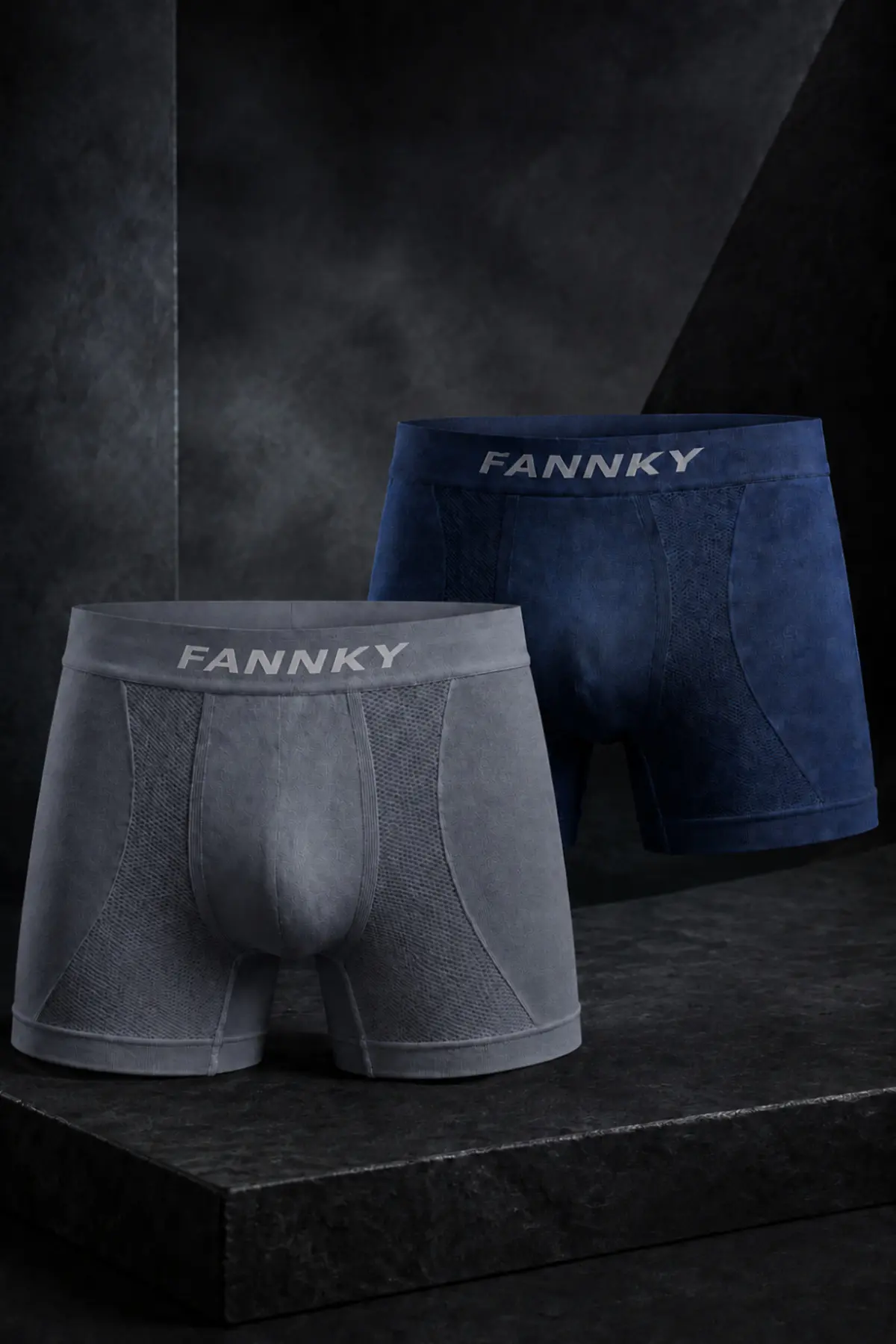 Erkek Rahat Esnek Seamless 2 Li Boxer Krem