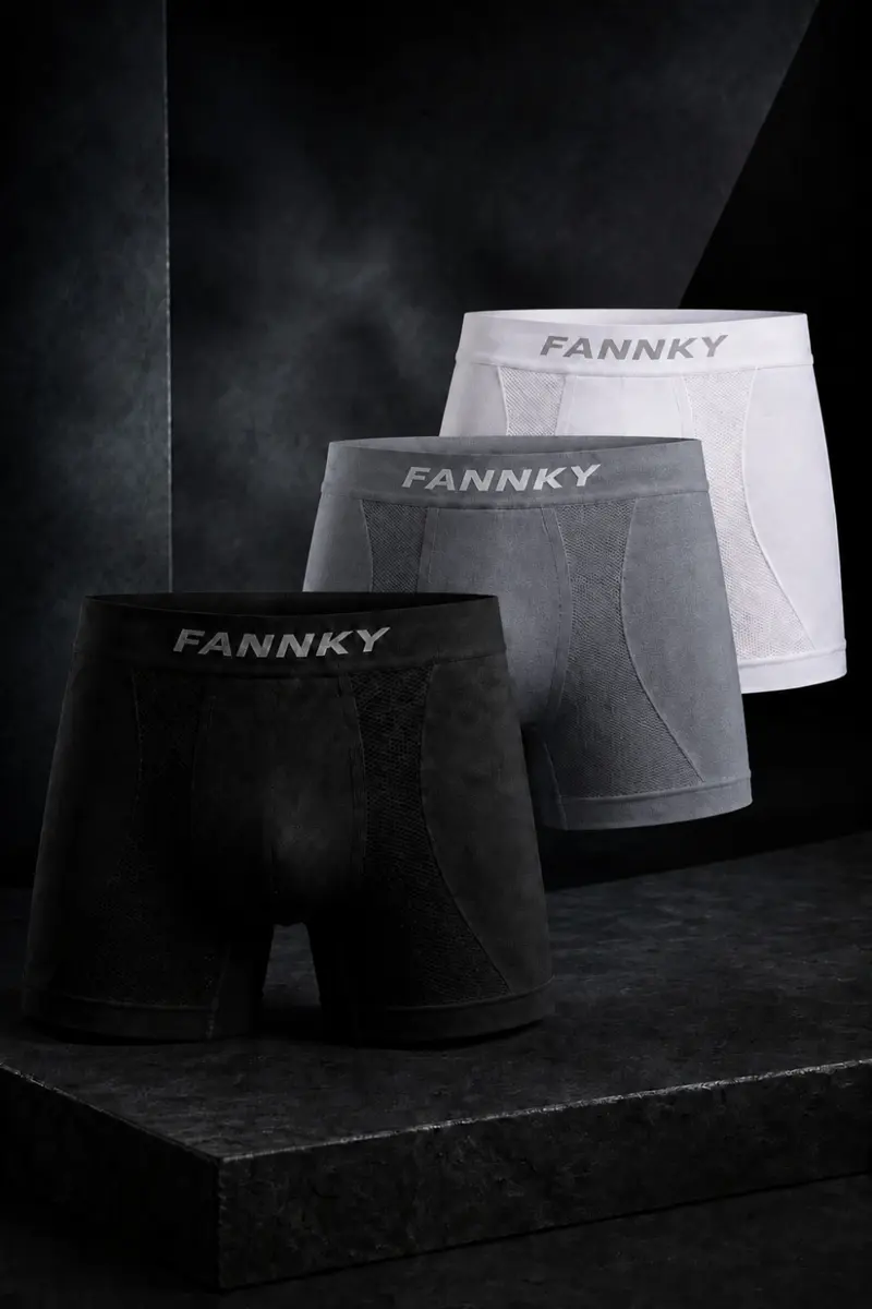 Erkek Rahat Esnek Seamless 3 Lü Boxer Ten