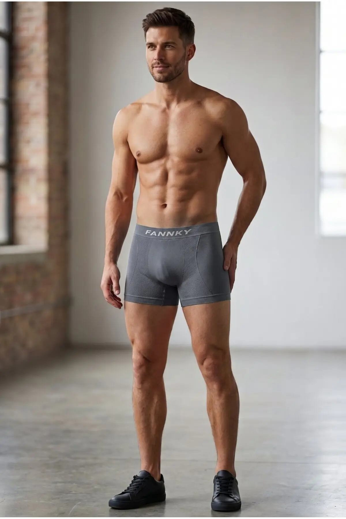 Erkek Trend Nefes Alan Relaxed Gri Boxer