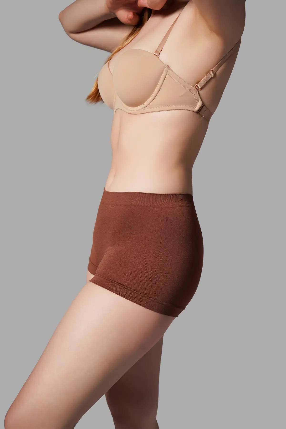 Boxer Toparlayıcı İz Yapmayan Örme Boxer 2001 Kahverengi