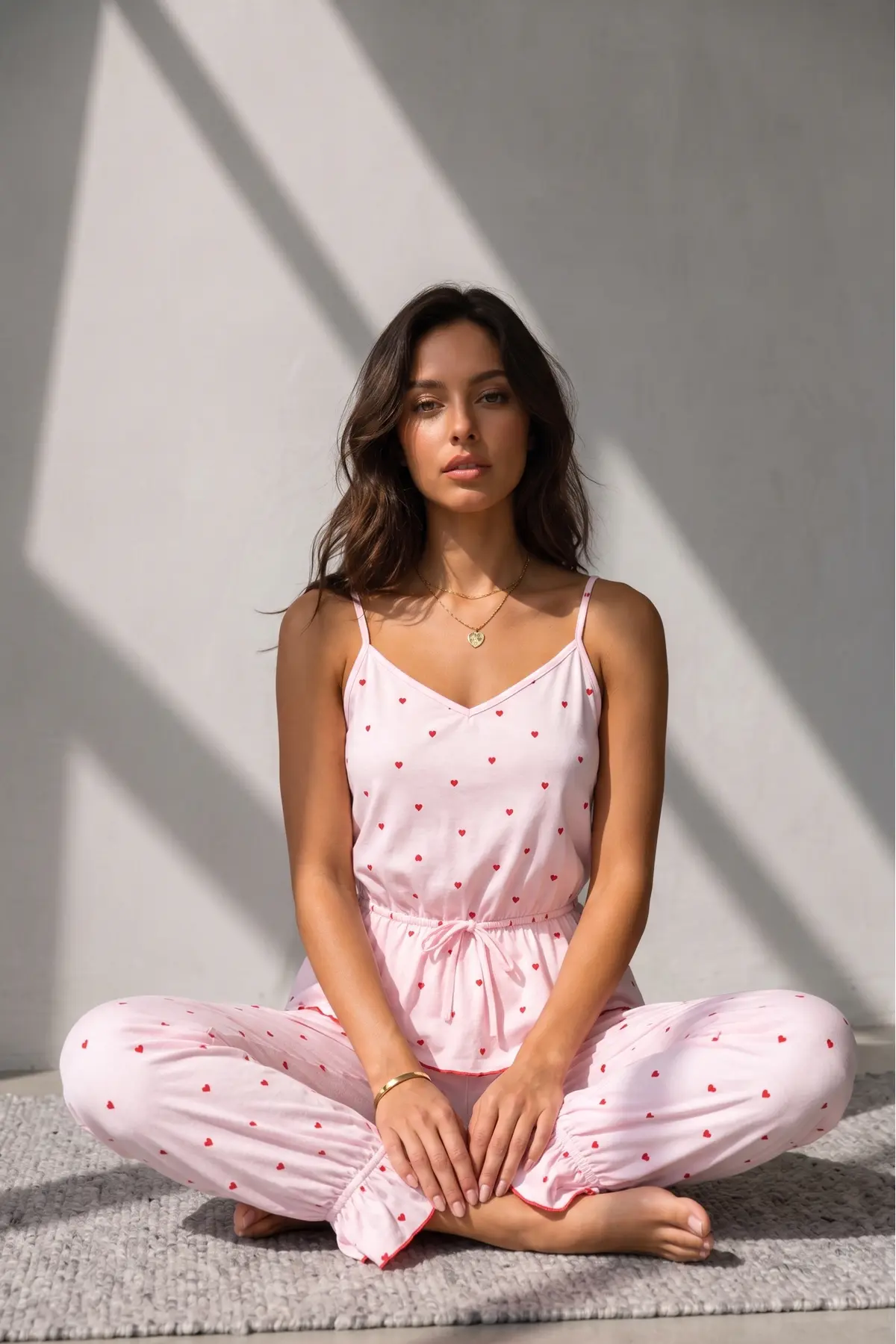 Kadın Regular Kesim Sezonsuz Pembe Pijama Takımı