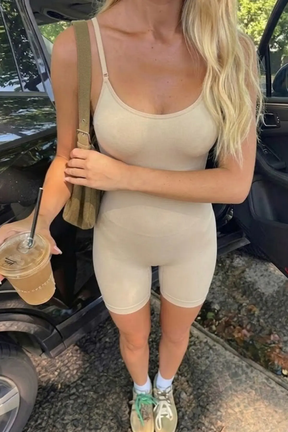 Kadın Toparlayıcı Ten Renk Basic Askılı Body