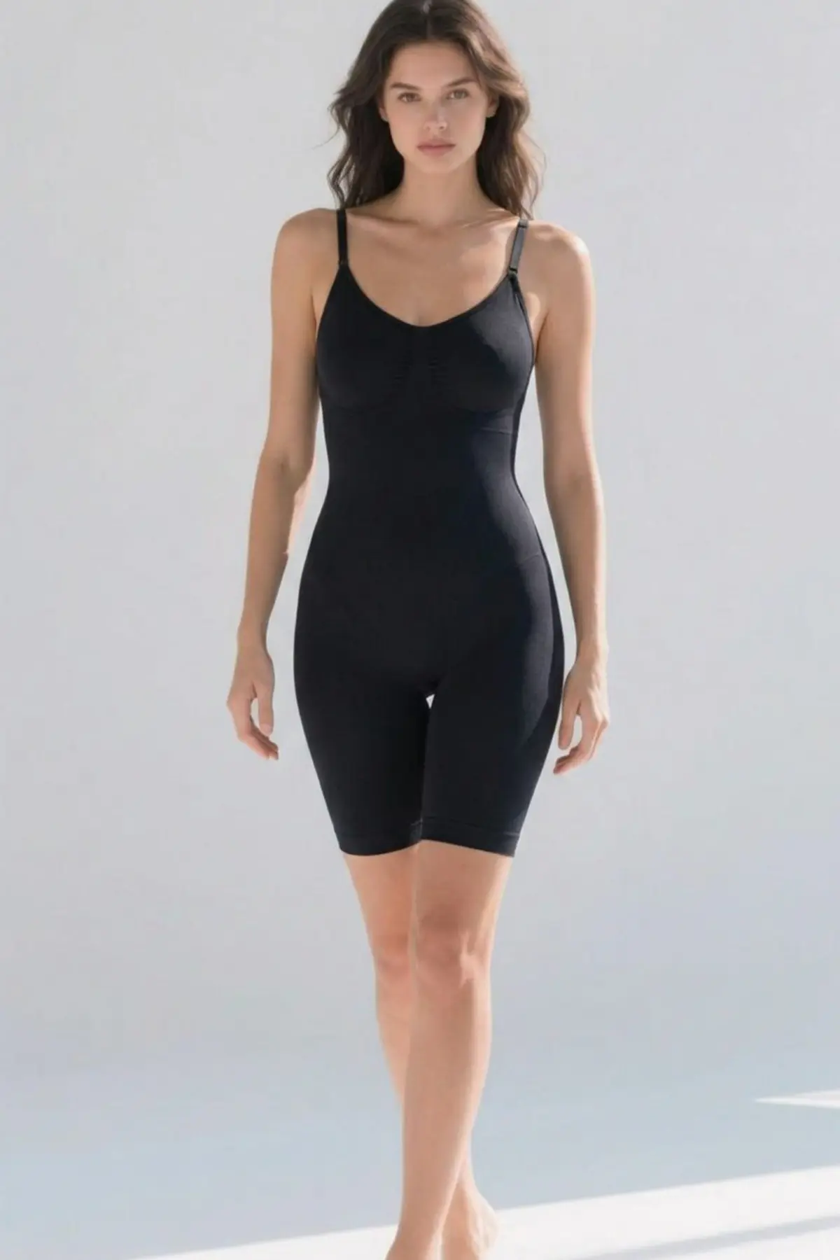 Kadın Bel Bacak Sıkılaştıran SİYAH Full Body