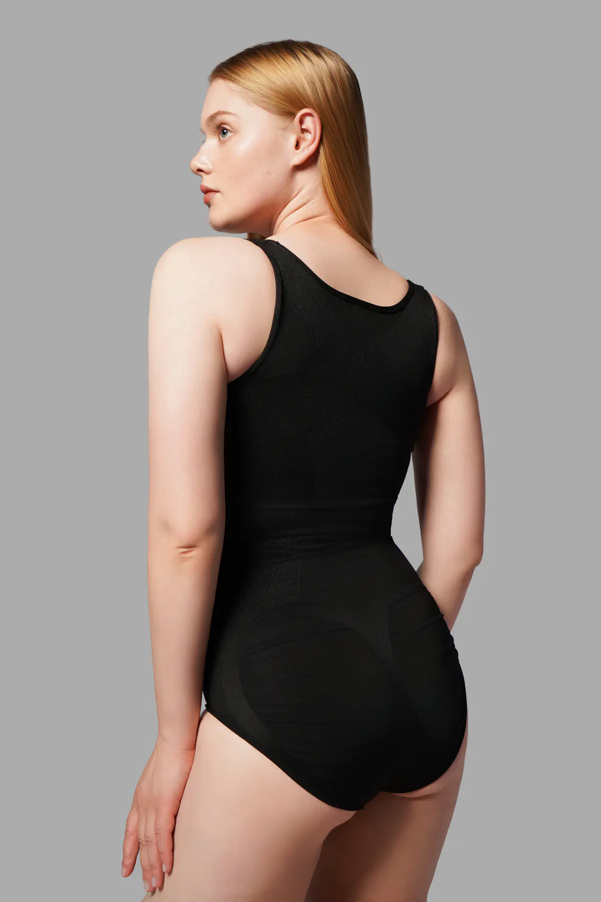 Kalın Askılı Agraflı Body Slip 9064 Siyah