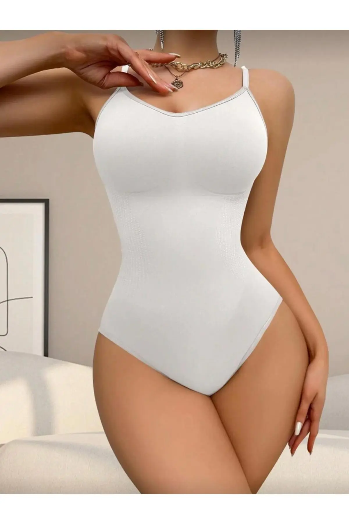 toparlayıcı günlük kullanıma uygun olan zıbın body korse 9051 Beyaz