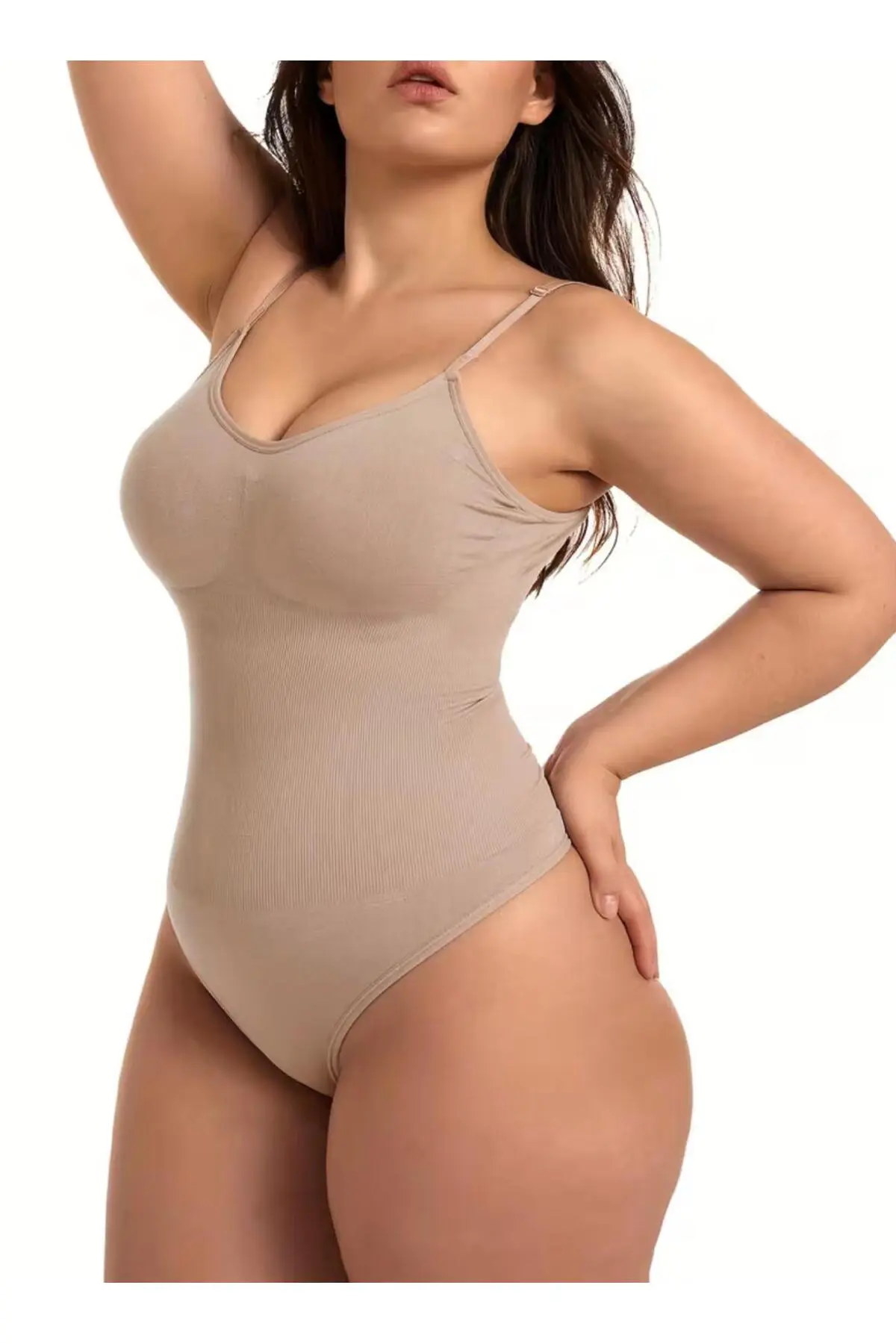 Seamless Zıbın Korse Çıtçıtlı Body 2 Beden İncelten Toparlayıcı Push Up Etkili Karın Bel Göbek Sıkılaştırıcı Kadın Body Korse 9051 Bej