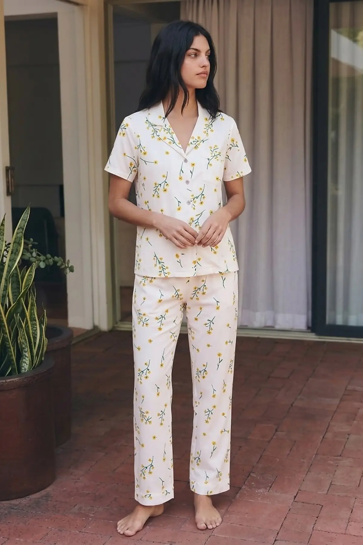 Viskon Karışım Homewear Çok Renkli Pijama Takımı