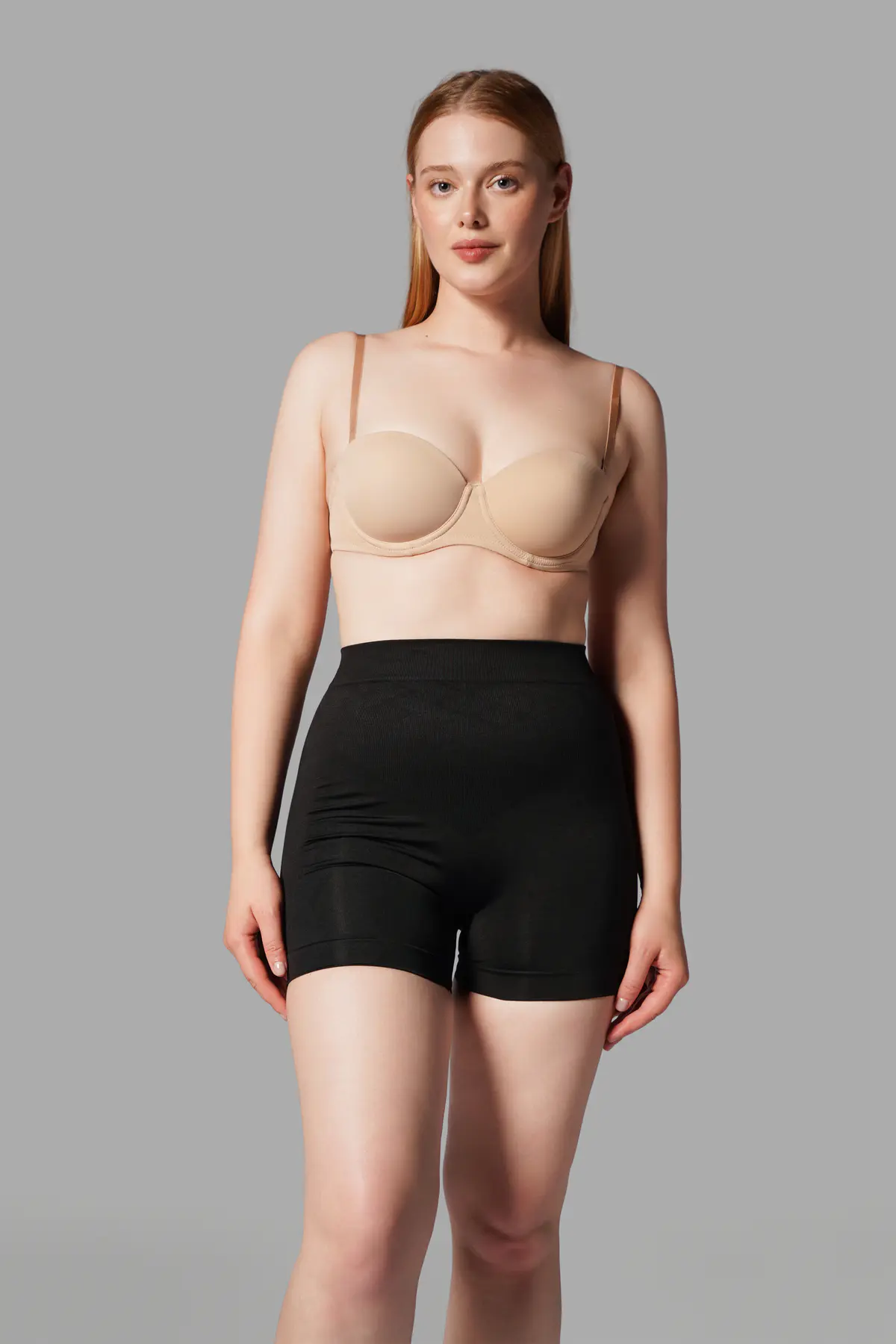 Push Up Seamless Dikişsiz Popo Şekillendirici Kısa Paçalı Korse 2064 Siyah