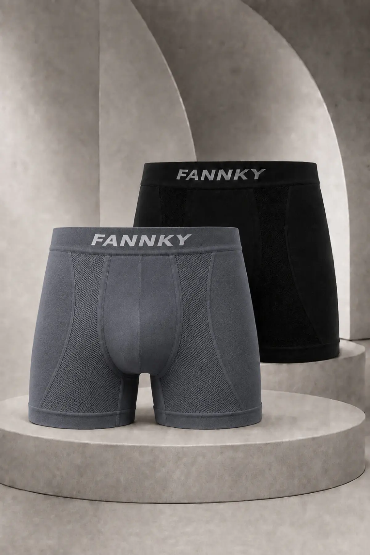 Erkek Casual Comfort Günlük 2 Li Boxer Bej